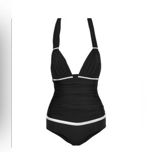 EUC La Perla ruched halter neck swimsuit